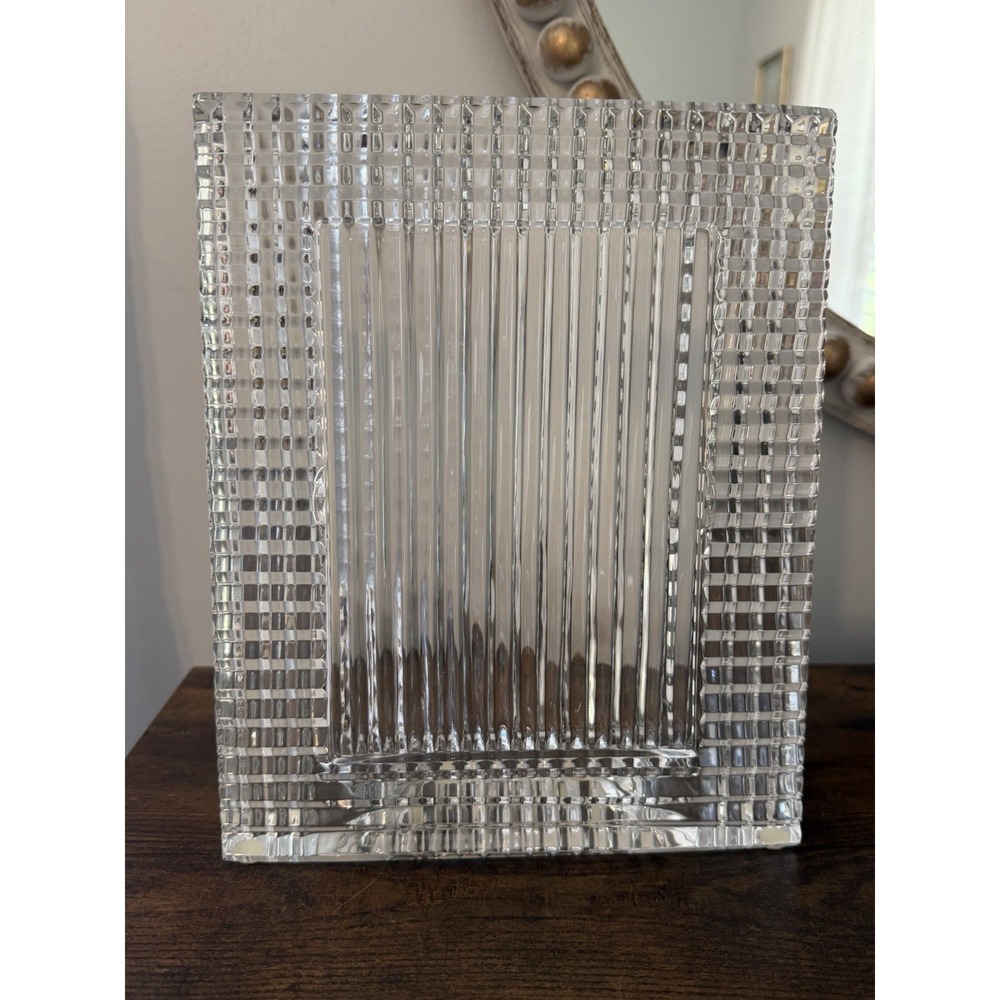 Baccarat Eye Crystal 5x7 Picture Frame Clear Geometric Optic Design Slovenia